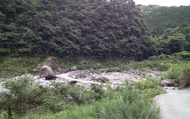 仁淀川中流の久喜沈下橋とその周辺